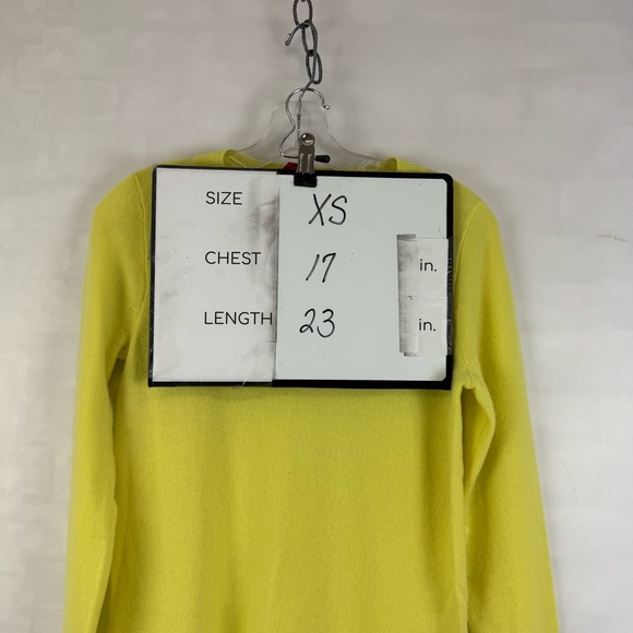 J.Crew 100% Cashmere Crewneck Sweater Yellow XS Good Cashmere Standard - Picture 2 of 13